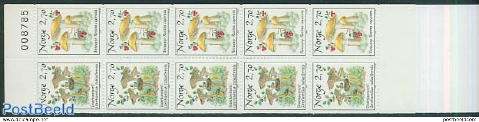 Norway 1987 Mushrooms Booklet, Mint NH, Nature - Mushrooms - Stamp Booklets - Unused Stamps