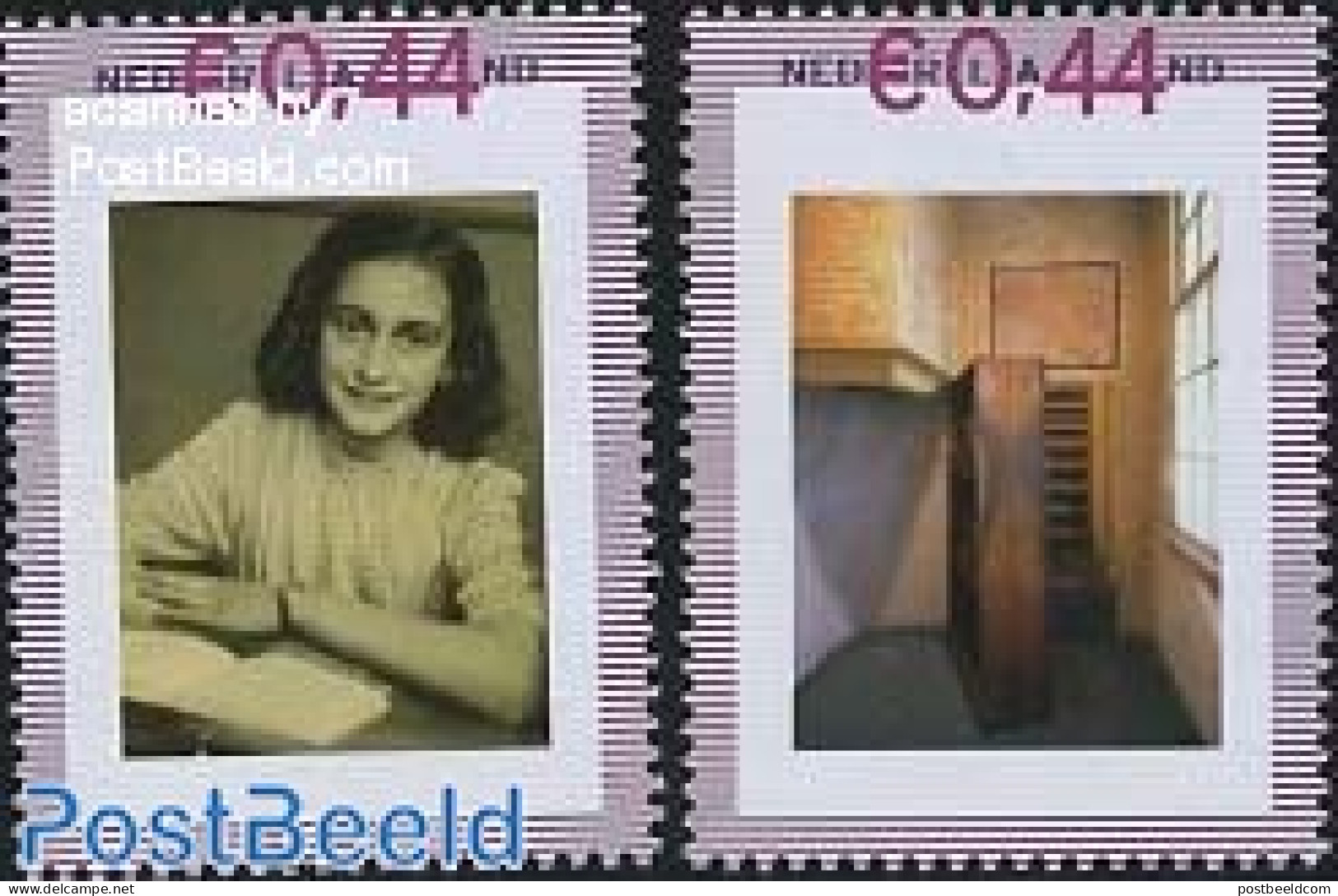 Netherlands - Personal Stamps TNT/PNL 2007 Anne Frank 2v, Mint NH, History - Religion - World War II - Judaica - Guerre Mondiale (Seconde)