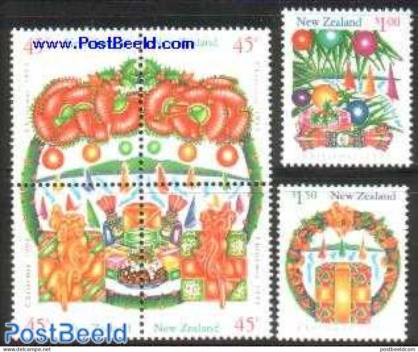 New Zealand 1993 Christmas 6v (2v+[+]), Mint NH, Religion - Christmas - Unused Stamps