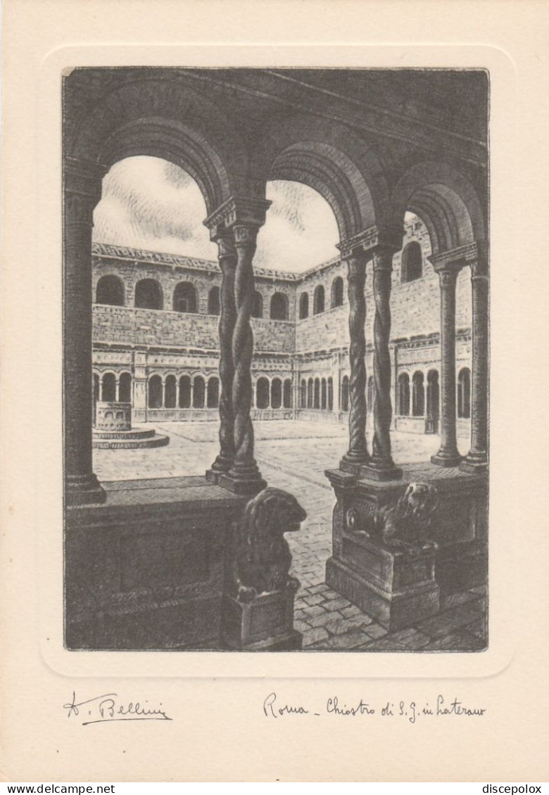 AD149 Roma - Chiostro Basilica San Giovanni In Laterano - Illustrazione Illustration Dandolo Bellini / Non Viaggiata - Eglises