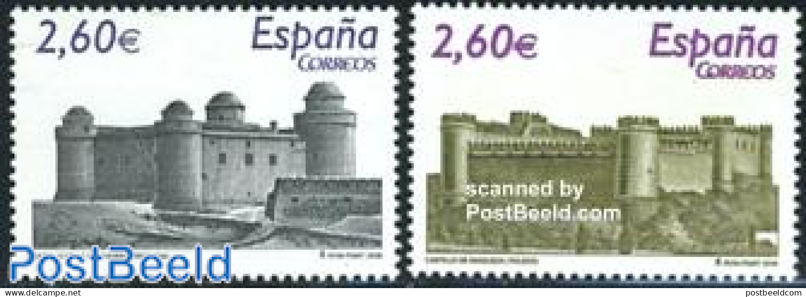 Spain 2008 Castles 2v, Mint NH, Art - Castles & Fortifications - Ongebruikt