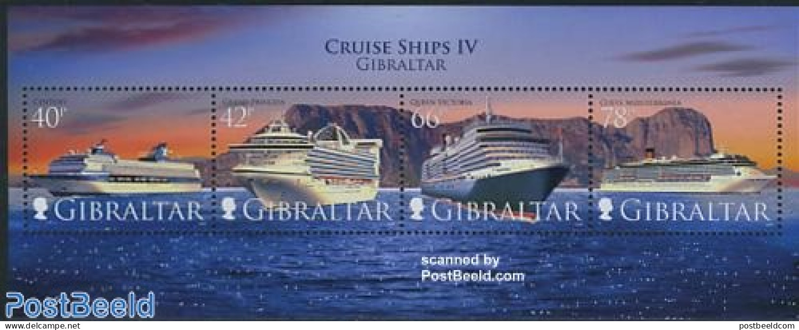 Gibraltar 2008 Cruise Ships S/s, Mint NH, Transport - Ships And Boats - Schiffe