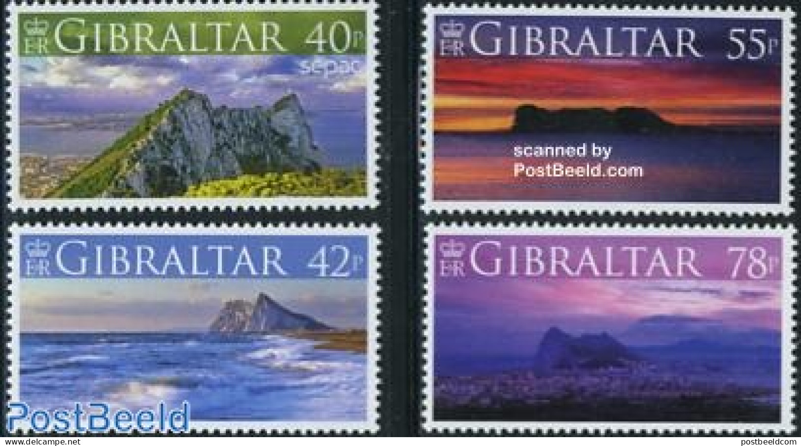 Gibraltar 2007 Landscapes 4v (1v SEPAC), Mint NH, History - Various - Europa Hang-on Issues - Sepac - Tourism - Idee Europee