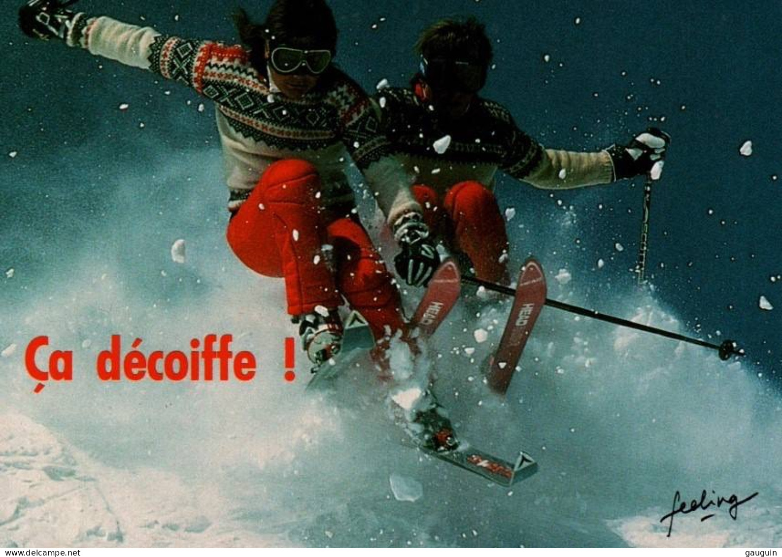 CPM - SPORTS D'HIVER - SKI - Photos ... LOT 2 CP / Edition Feeling Combier - Winter Sports