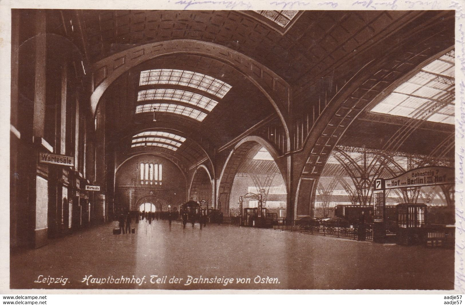 Deutschland Germany Leipzig Hauptbahnhof Teil Der Bahnsteige Von Osten 1927 - Estaciones Sin Trenes