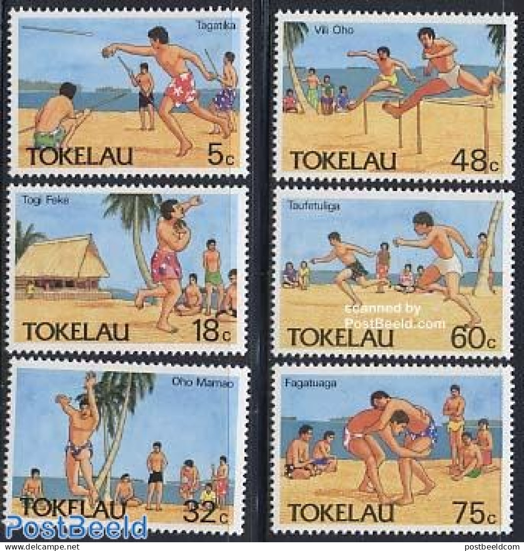 Tokelau Islands 1987 Local Sports 6v, Mint NH, Sport - Sport (other And Mixed) - Tokelau