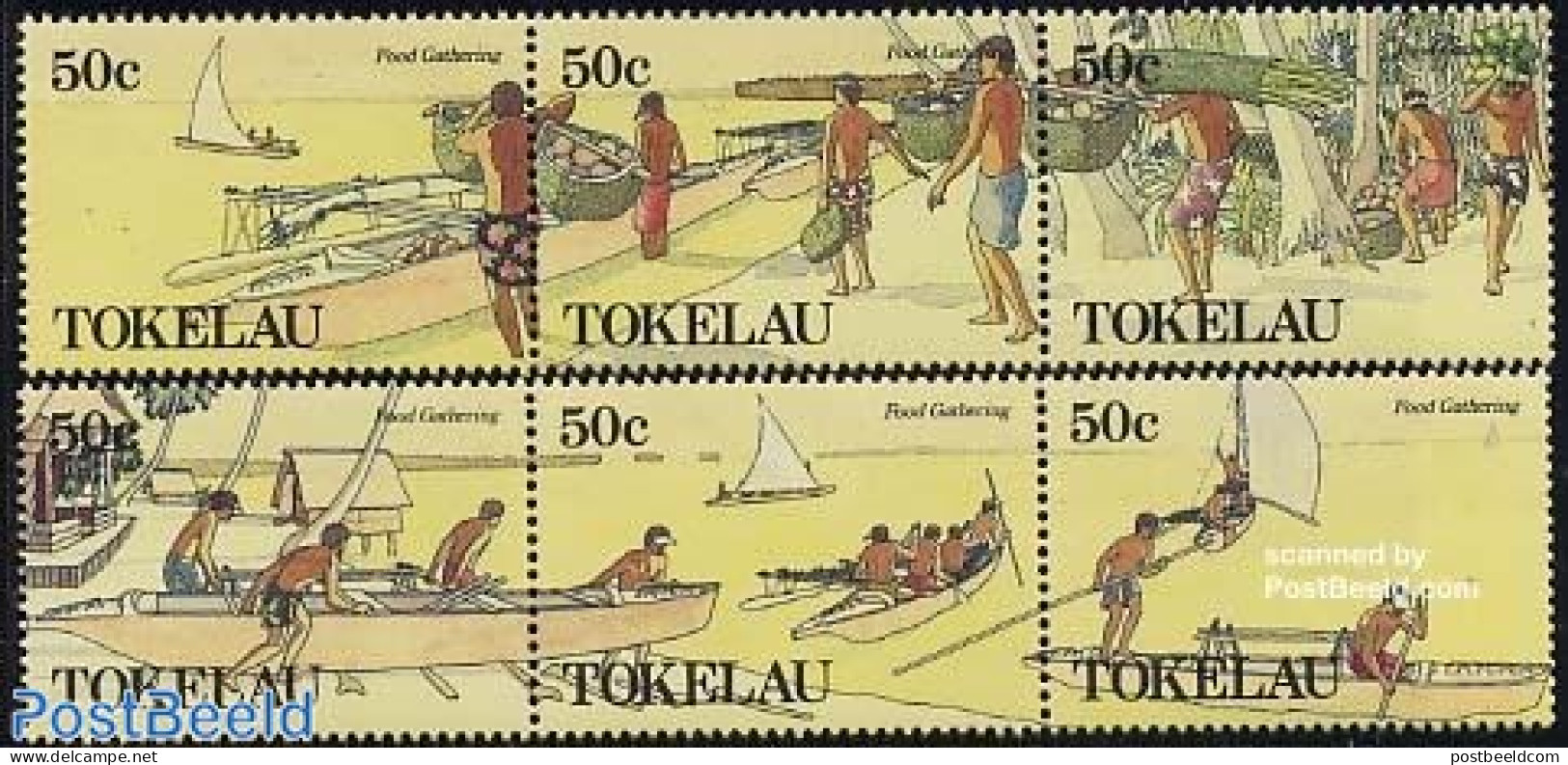 Tokelau Islands 1989 Boats 2x3v [::], Mint NH, Transport - Ships And Boats - Bateaux