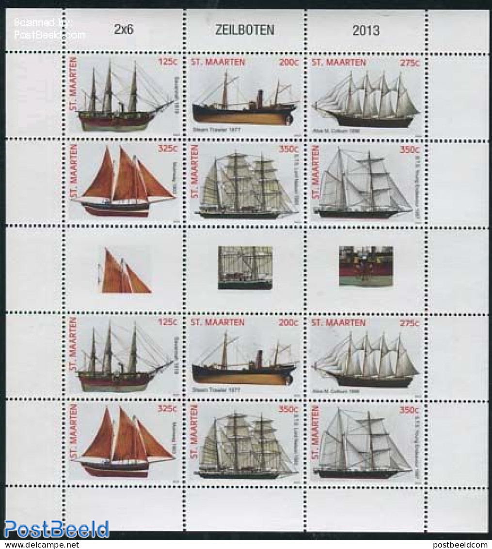 St. Maarten 2013 Ships 2x6v M/s, Mint NH, Transport - Ships And Boats - Schiffe