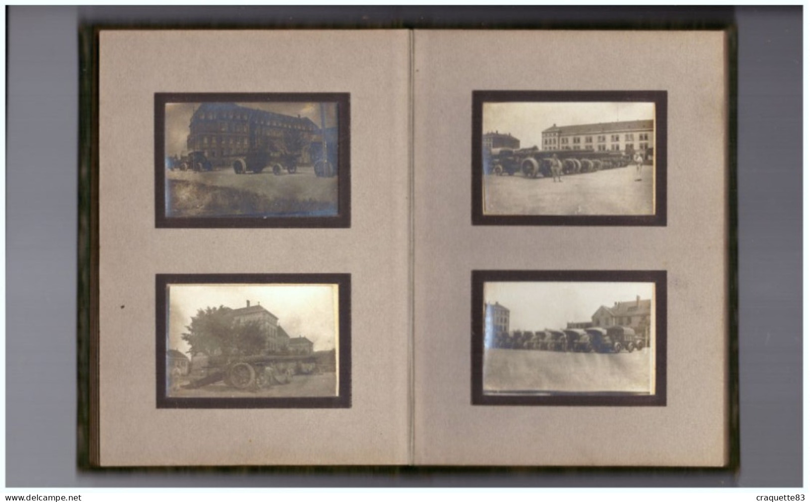 ALBUM -METZ 1922- 40 PHOTOS 4X6CM - MAURICE DELAGE Du 281-TRANCHEE Canons  Sport Chambrée Concert  Caserne Camions  Mitr - Guerre, Militaire