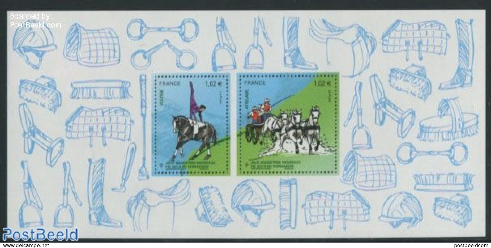 France 2014 World Horse Games, Special S/s, Mint NH, Nature - Sport - Horses - Sport (other And Mixed) - Unused Stamps