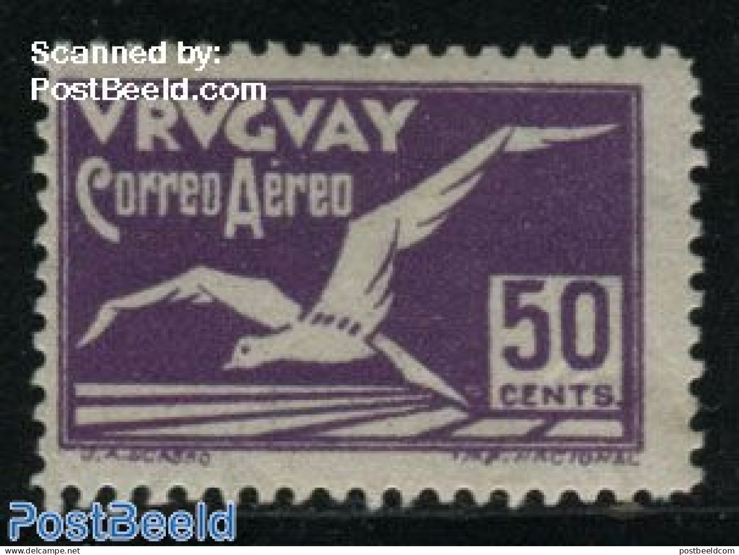 Uruguay 1928 50c, Stamp Out Of Set, Unused (hinged), Nature - Birds - Uruguay