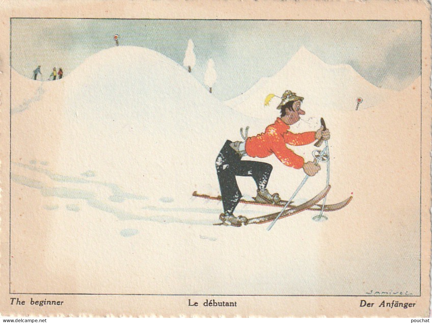 ZA 1- " LE DEBUTANT " -  SKIEUR EN GALERE - ILLUSTRATEUR SAMIVEL - EDIT. EFPE , CHAMBERY - Samivel