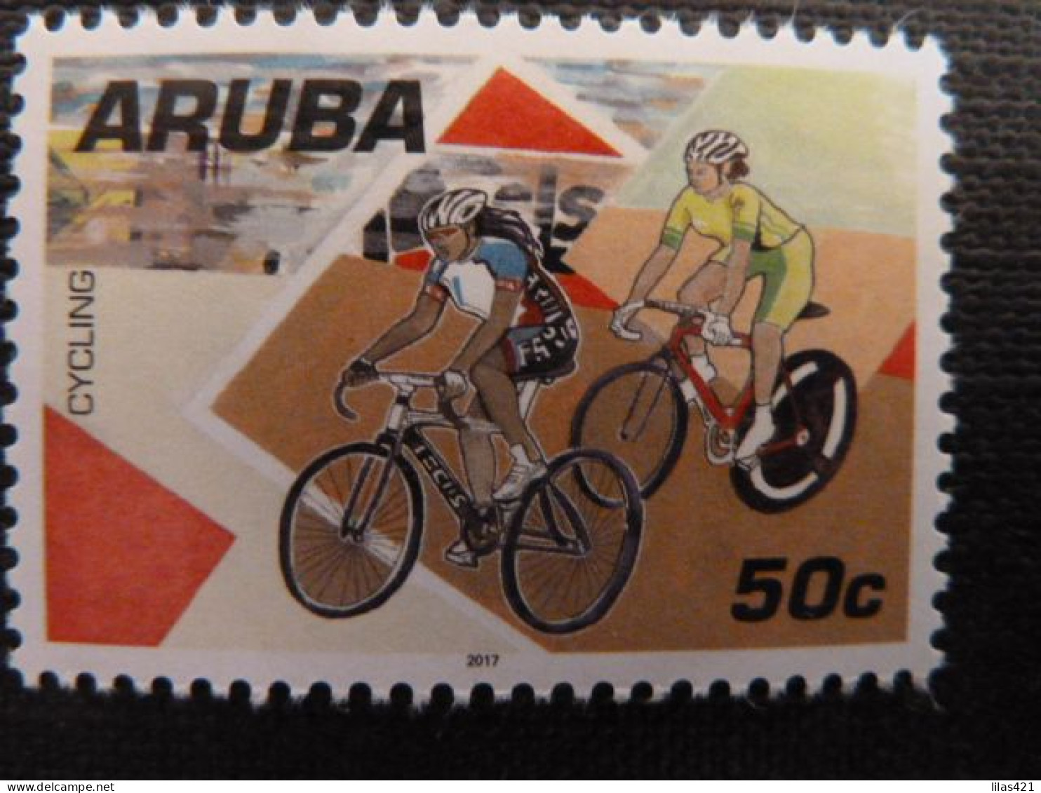 Aruba 2017, Sport Cyclisme, Timbre Neuf Sans Charnière. - Cycling