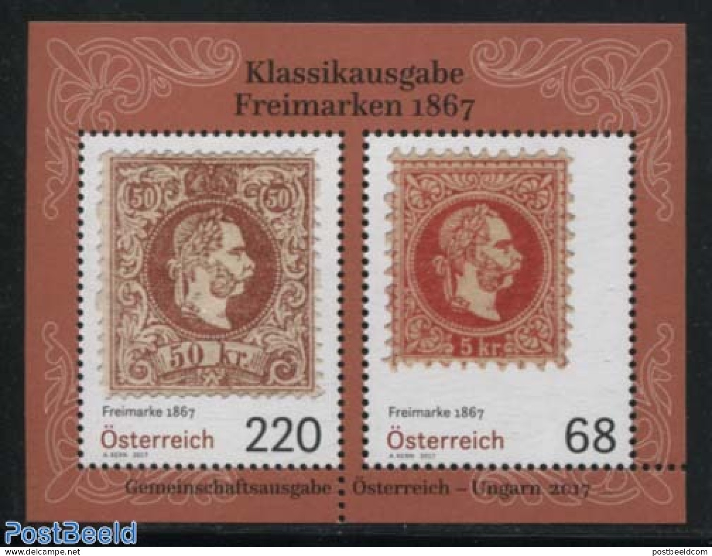 Austria 2017 Stamps Of 1867 S/s, Mint NH, Philately - Stamps On Stamps - Unused Stamps