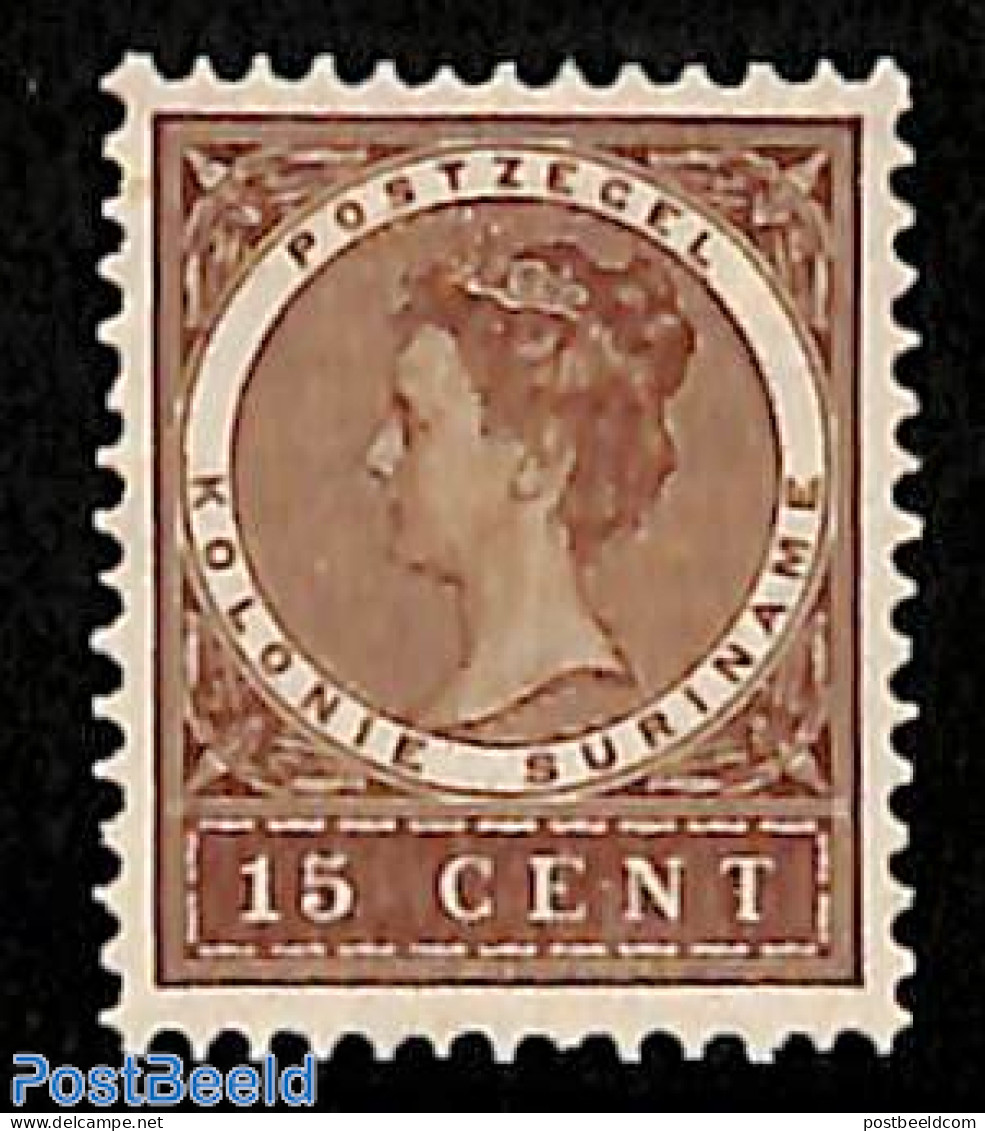 Suriname, Colony 1904 15c, Stamp Out Of Set, Unused (hinged) - Sonstige & Ohne Zuordnung