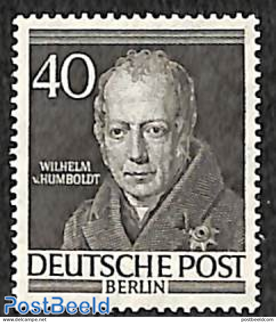 Germany, Berlin 1952 40pf, Stamp Out Of Set, Mint NH, Art - Authors - Nuovi