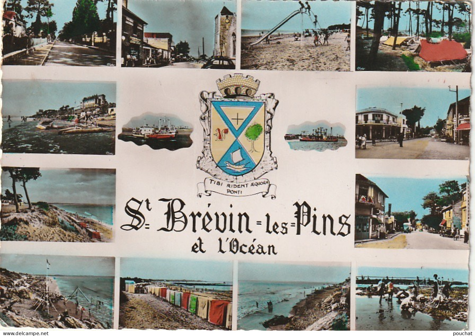 ZA 7-(44) ST BREVIN LES PINS ET L' OCEAN - CARTE MULTIVUES COULEURS - 2 SCANS - Saint-Brevin-les-Pins