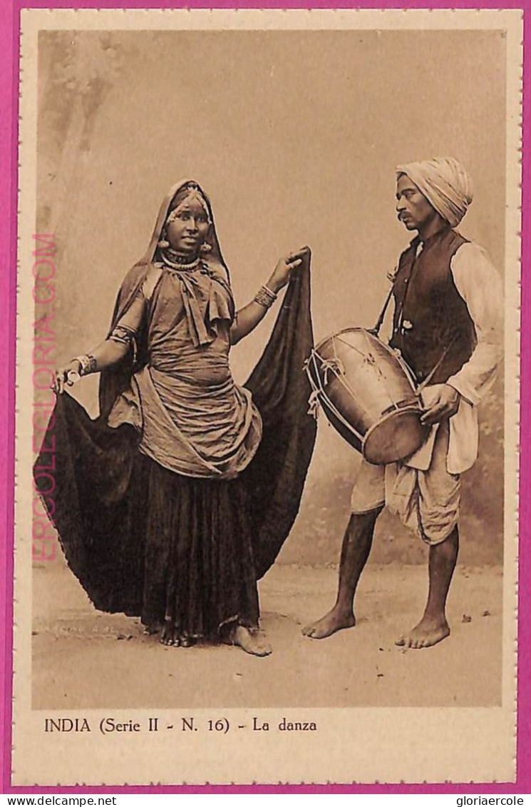 Ag3687  - INDIA - VINTAGE POSTCARD - ETHNIC, Dancing - India