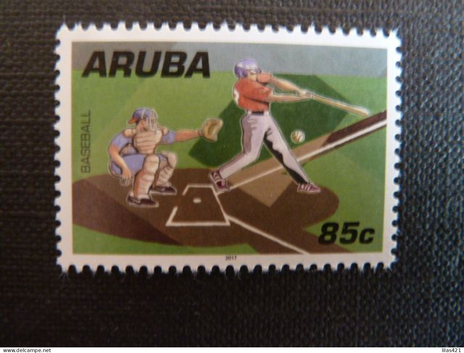 Aruba 2017, Sport Baseball, Timbre Neuf Sans Charnière. - Baseball