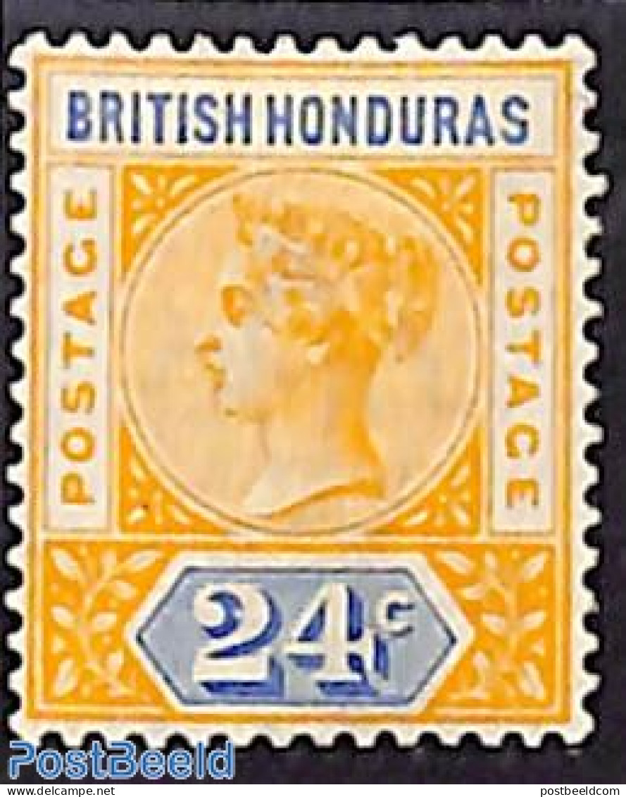 Belize/British Honduras 1891 24c, Stamp Out Of Set, Unused (hinged) - British Honduras (...-1970)