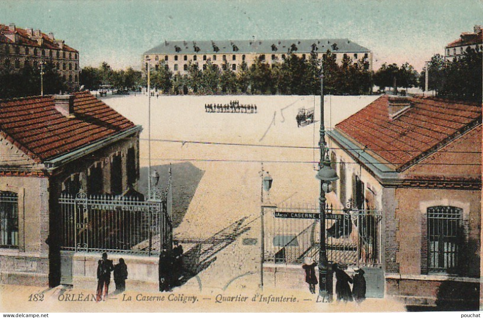 ZA 8-(45) ORLEANS - LA CASERNE COLIGNY - QUARTIER D' INFANTERIE - CARTE COLORISEE - 2 SCANS - Orleans