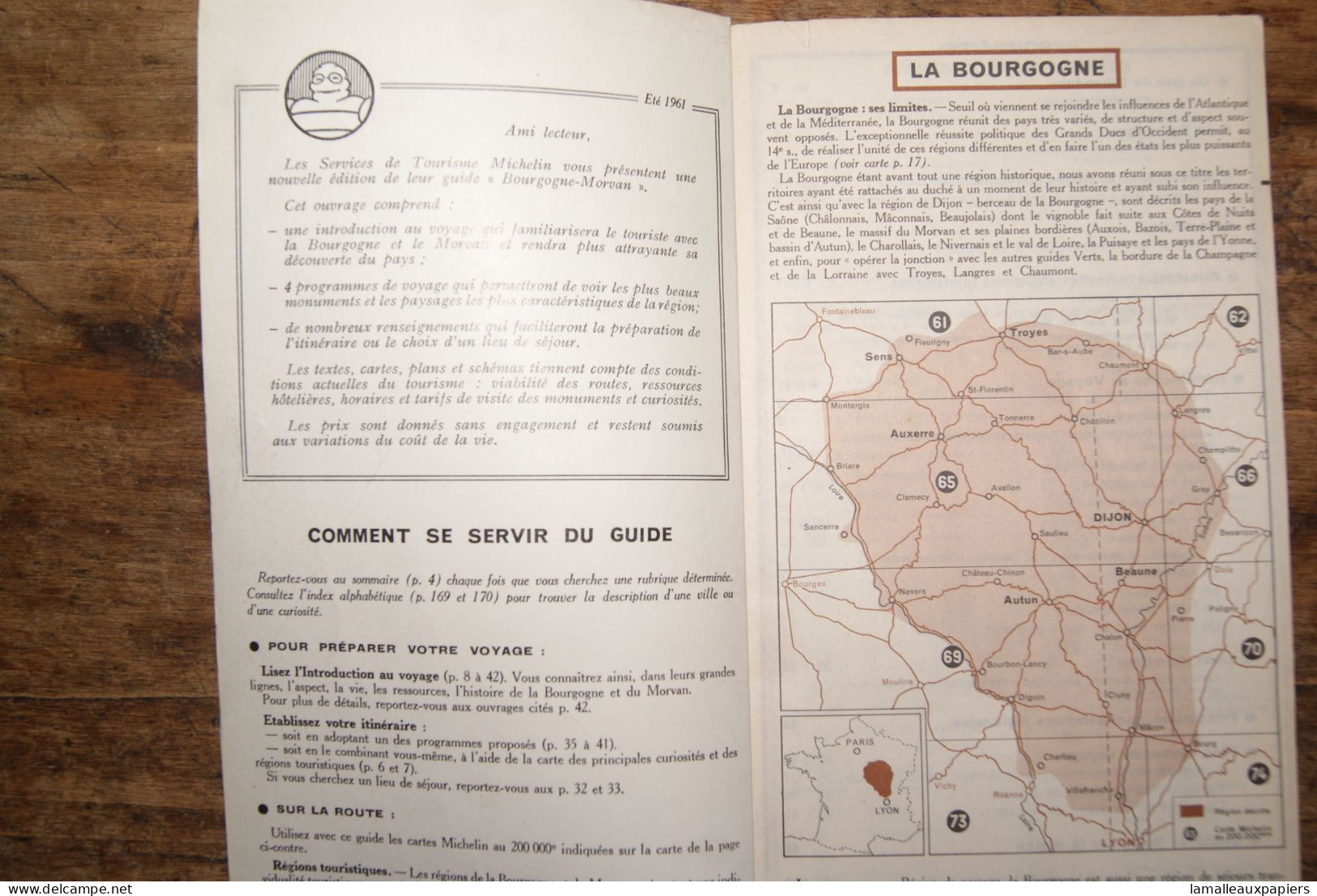 Bourgogne Morvan 1961 (guide Vert) - Michelin (guide)