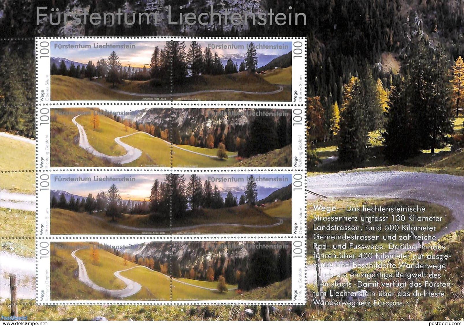 Liechtenstein 2021 Panorama M/s, Mint NH - Ongebruikt