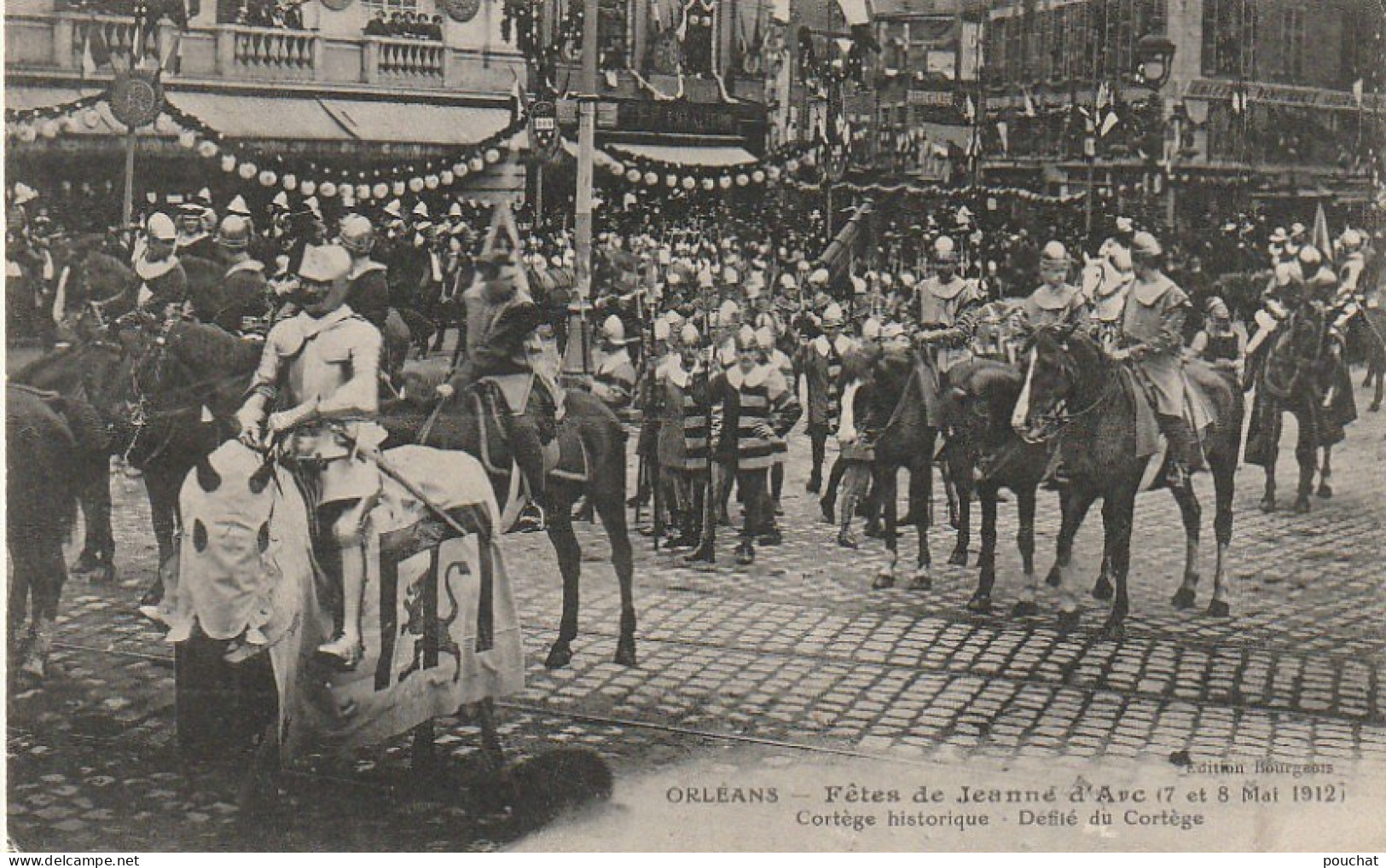 ZA 8-(45) ORLEANS - FETES DE JEANNE D' ARC - CORTEGE HISTORIQUE - DEFILE ( 7 ET 8 MAI 1912 )- 2 SCANS - Orleans