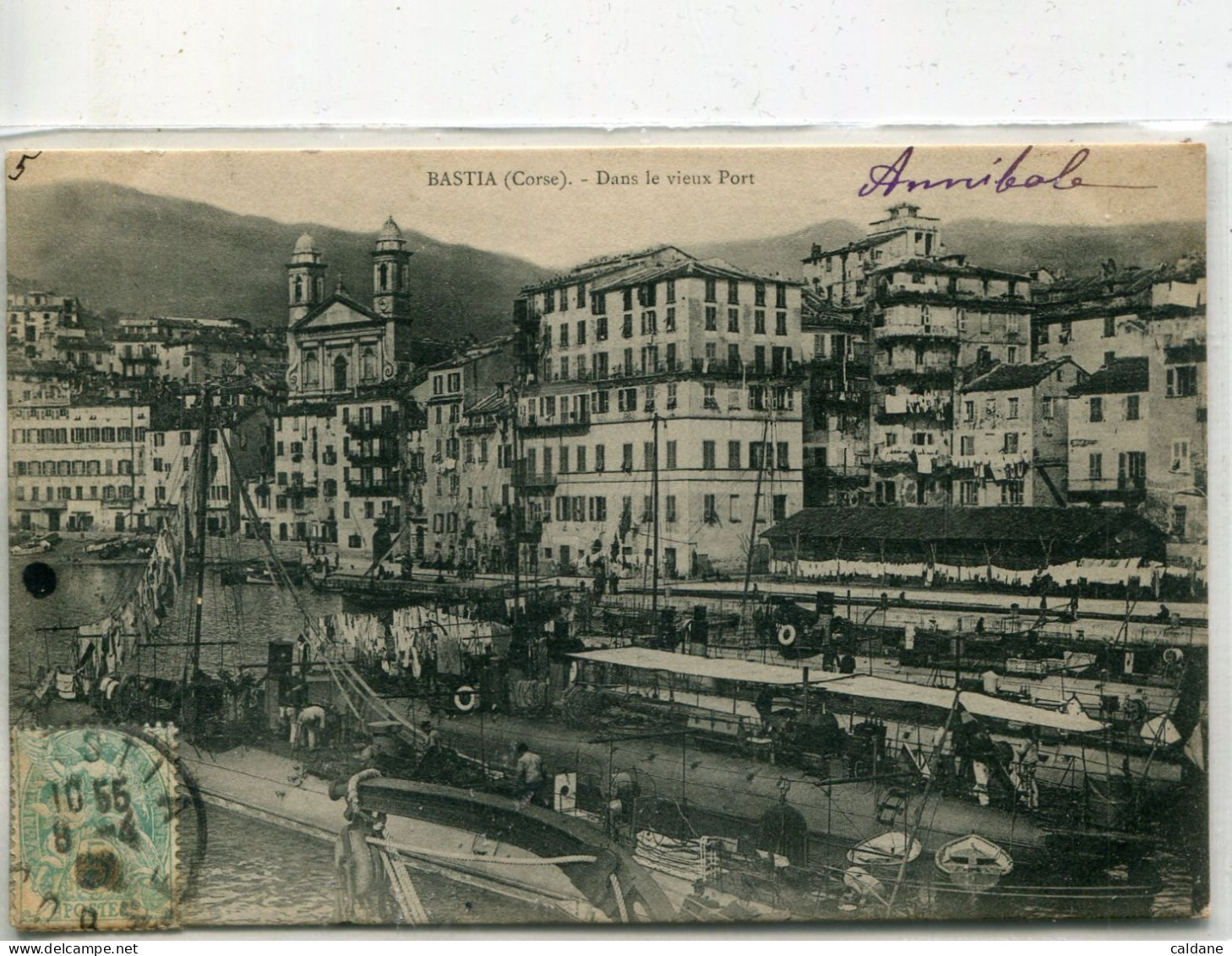 -2B- CORSE  - BASTIA-  Dans Le Vieux Port -  Navires De Guerre.       Collection J.Moretti,Corté.   N° 192 - Bastia