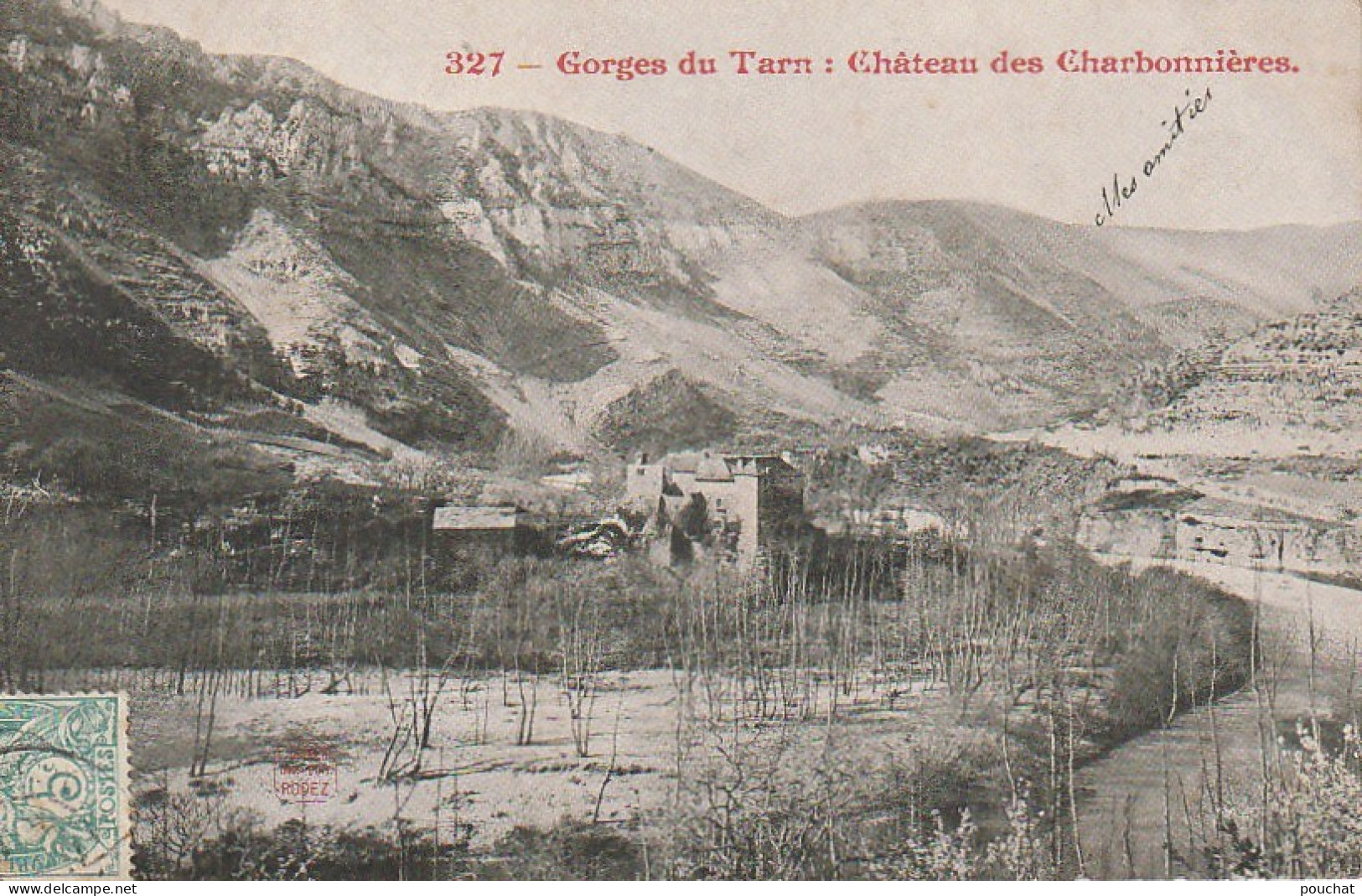 ZA 10-(48) GORGES DU TARN - CHATEAU DES CHARBONNIERES  - 2 SCANS - Sonstige & Ohne Zuordnung