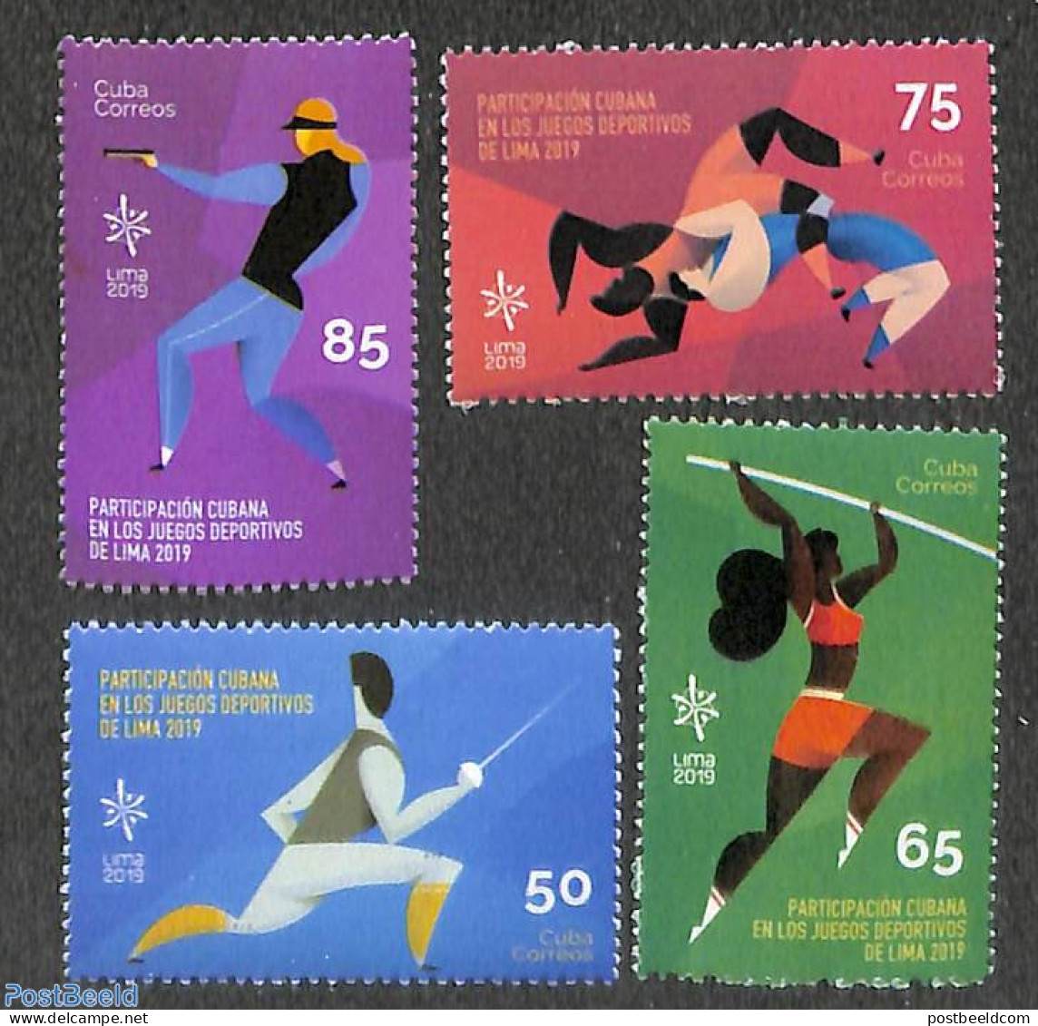 Cuba 2019 Youth Games Lima 4v, Mint NH, Sport - Athletics - Fencing - Sport (other And Mixed) - Neufs