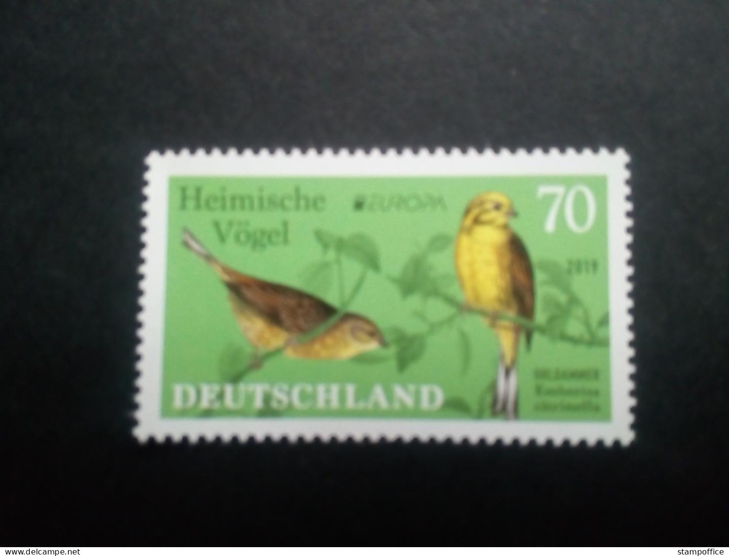 DEUTSCHLAND MI-NR. 3463 POSTFRISCH(MINT) EUROPA 2019 EINHEIMISCHE VÖGEL GOLDAMMER - 2019