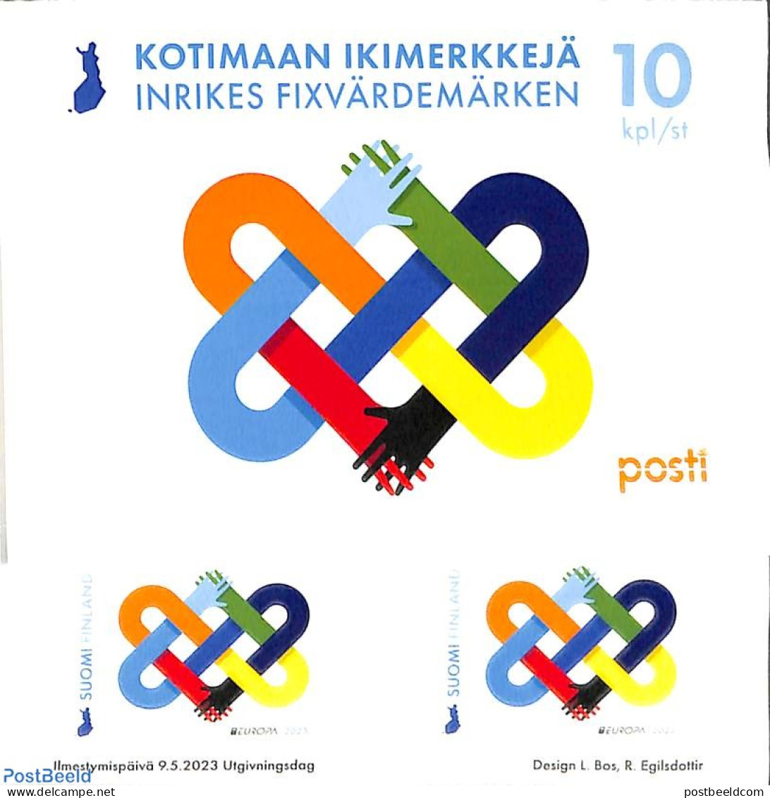 Finland 2023 Europa, Peace Booklet S-a, Mint NH, History - Various - Europa (cept) - Peace - Stamp Booklets - Joint Is.. - Nuovi