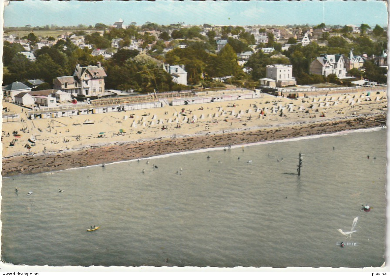 ZA 12-(50) SAINT PAIR SUR MER - LA PLAGE - VUE AERIENNE - VILLAS - CARTE COULEURS  - 2 SCANS - Saint Pair Sur Mer