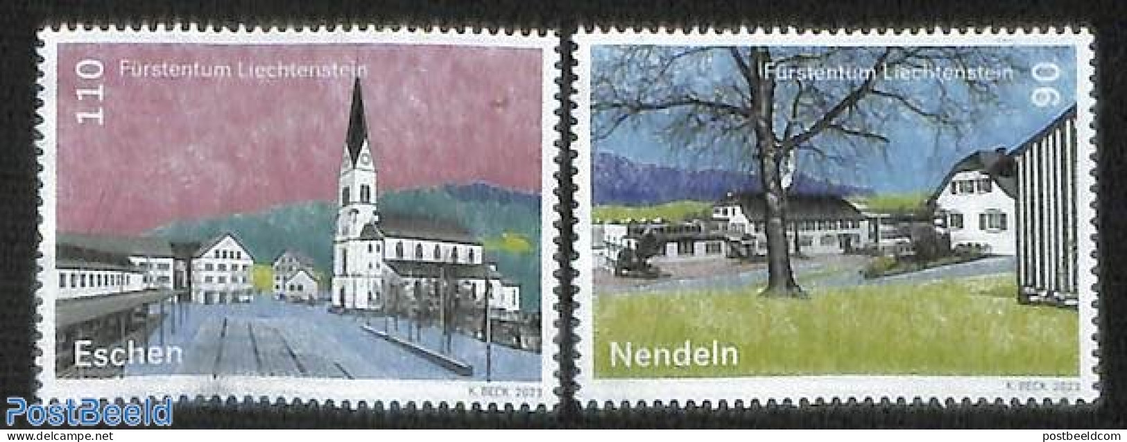 Liechtenstein 2023 Nendeln & Eschen 2v, Mint NH, Religion - Churches, Temples, Mosques, Synagogues - Neufs