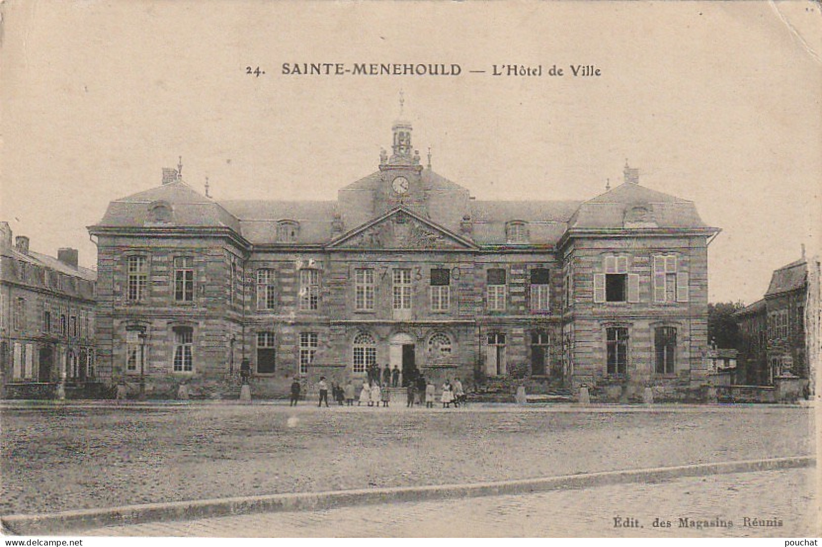 ZA 13-(51) SAINTE MENEHOULD - L' HOTEL DE VILLE - ANIMATION - 2 SCANS - Sainte-Menehould