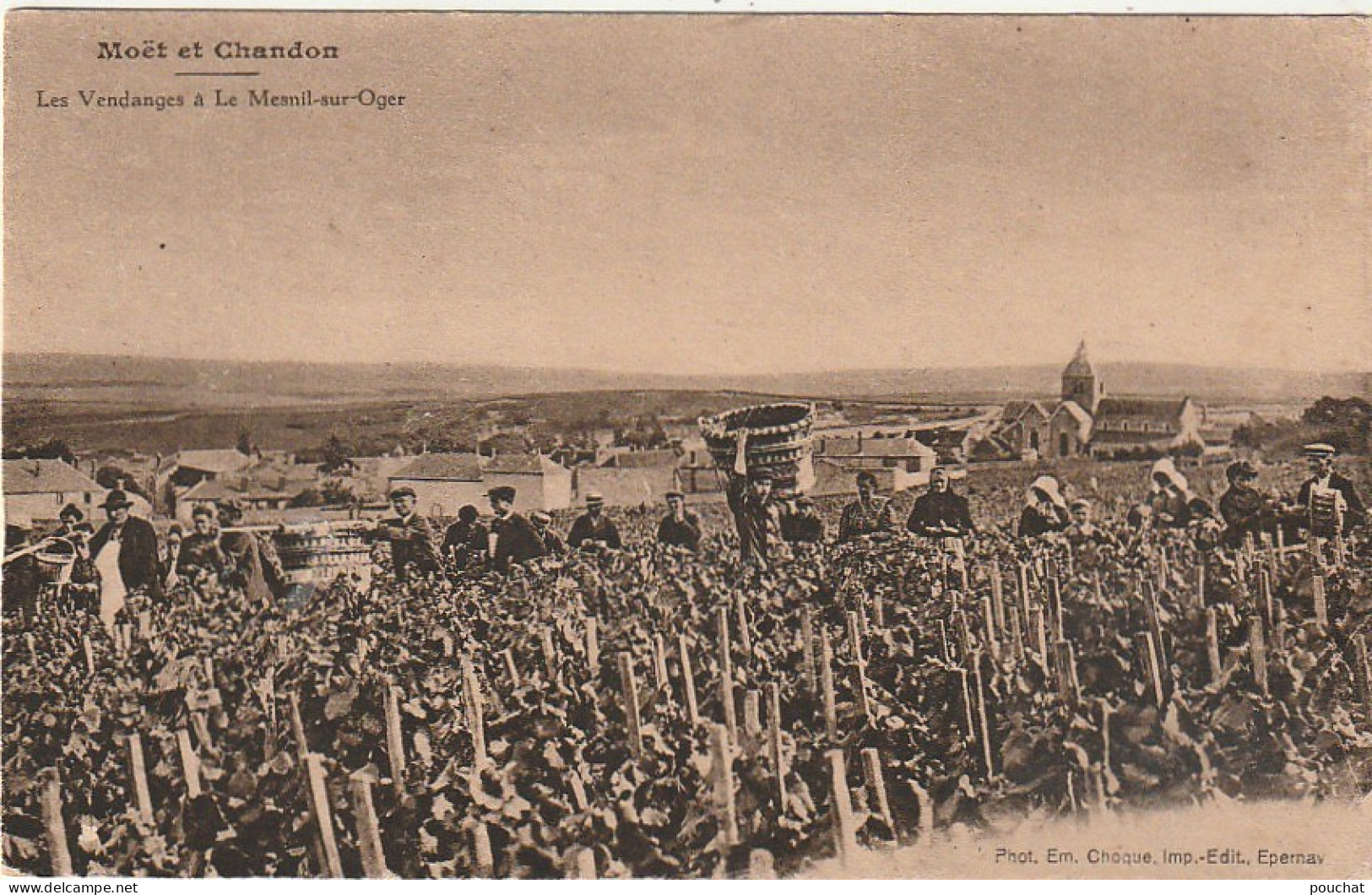 ZA 13-(51) LE MESNIL SUR OGER - LES VENDANGES - ANIMATION - CACHET MOET ET CHANDON - PHOT. CHOQUE ,IMP. EDIT. , EPERNAY - Autres & Non Classés