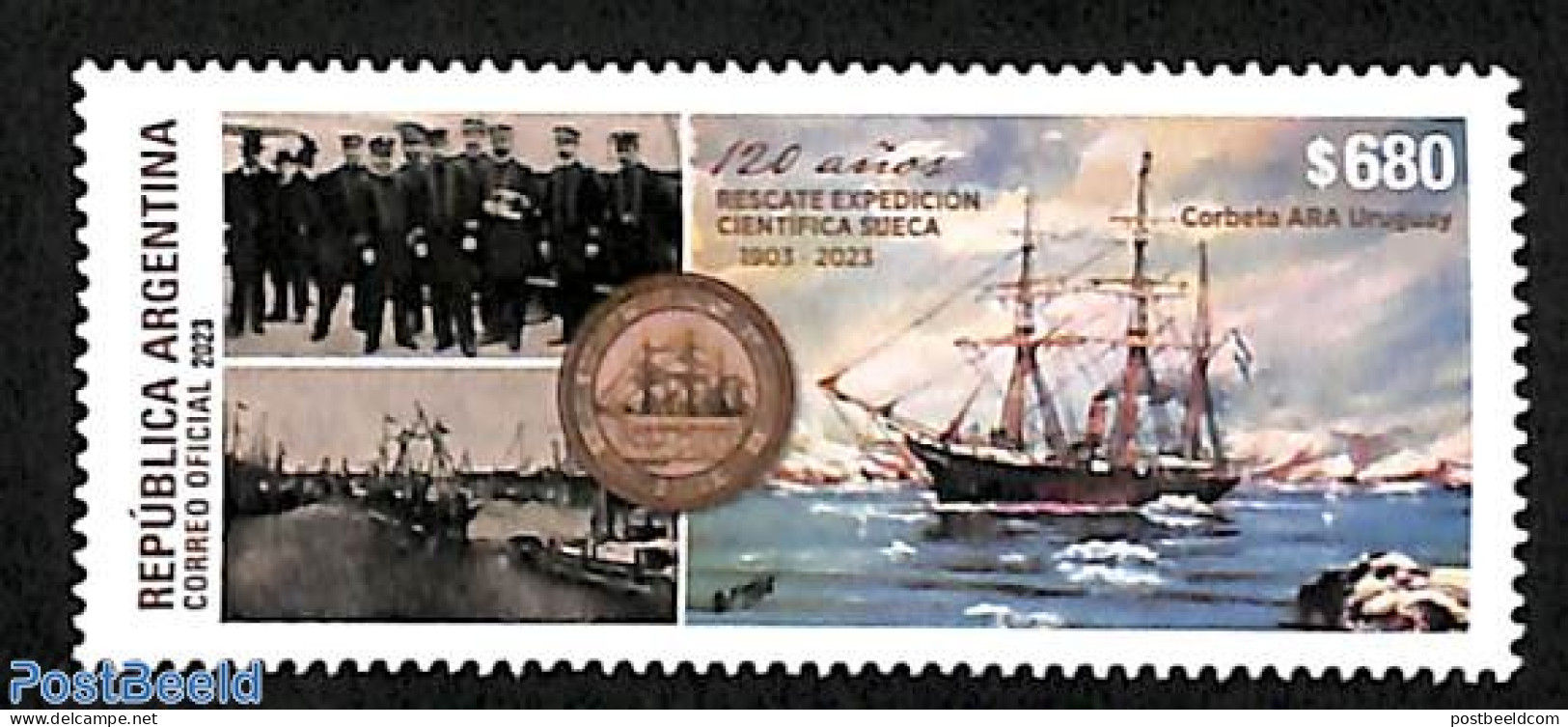 Argentina 2023 Rescue Operation Corbeta Ara Uruguay 1v, Mint NH, Transport - Ships And Boats - Unused Stamps