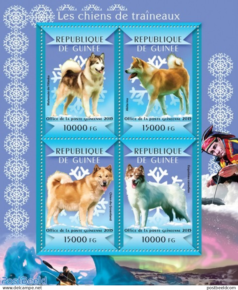 Guinea, Republic 2015 Working Dogs, Mint NH, Nature - Dogs - Sonstige & Ohne Zuordnung
