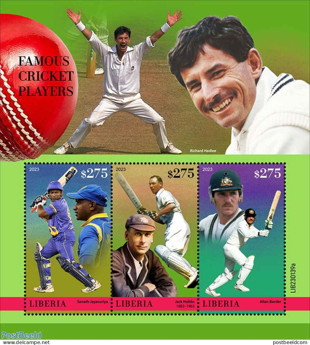 Liberia 2023 Famous Cricket Players, Mint NH, Sport - Cricket - Cricket