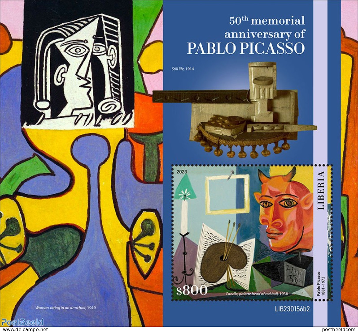 Liberia 2023 Pablo Picasso, Mint NH, Art - Pablo Picasso - Paintings - Sonstige & Ohne Zuordnung