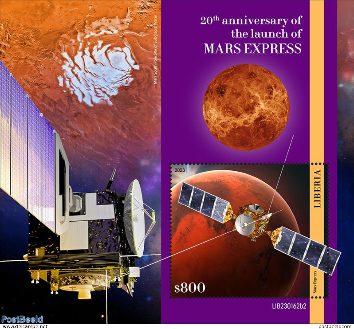 Liberia 2023 Mars Express, Mint NH, Transport - Space Exploration - Sonstige & Ohne Zuordnung