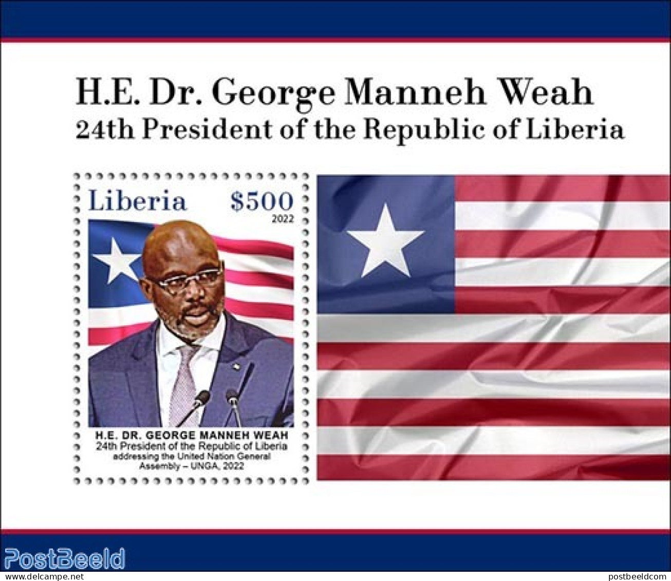 Liberia 2023 President Of The Republic Of Liberia, Mint NH, History - Politicians - Sonstige & Ohne Zuordnung