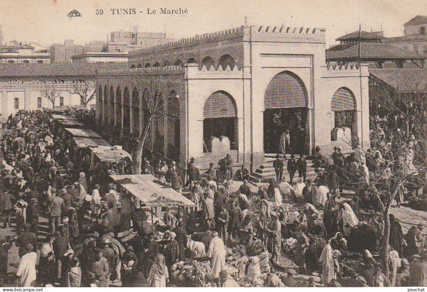 ZA 15-TUNIS ( TUNISIE ) - LE MARCHE - ANIMATION - ETALS- 2 SCANS - Tunesien