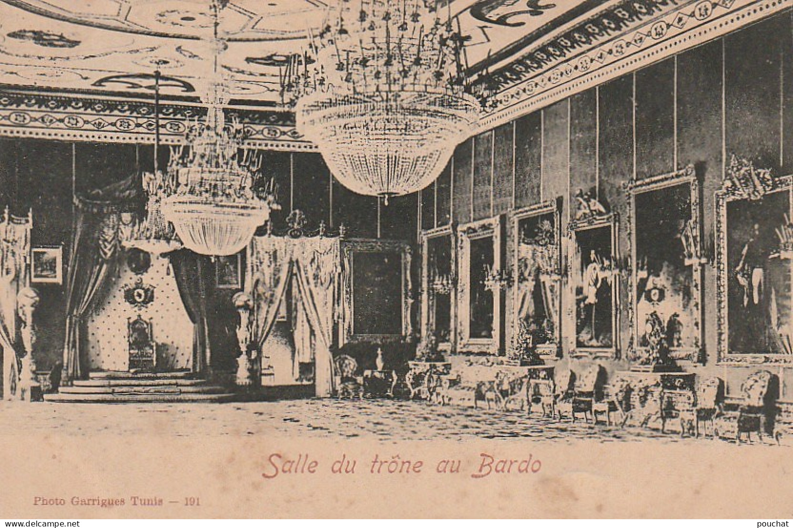 ZA 15-( TUNISIE ) - SALLE DU TRONE AU BARDO - PHOTO GARRIGUES , TUNIS - 2 SCANS - Tunesien