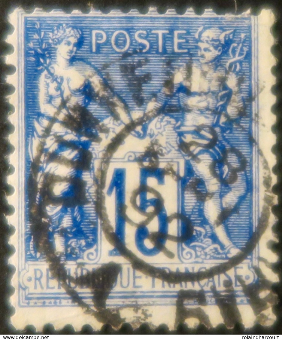 R1311/3064 - FRANCE - SAGE TYPE II N°90 Avec CàD : DUNKERQUE à PARIS (A) 1892 - 1876-1898 Sage (Type II)