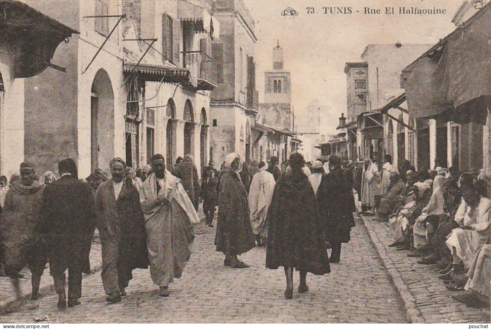 ZA 15- TUNIS ( TUNISIE ) - RUE EL HALFAOUINE - ANIMATION - 2 SCANS - Tunesië