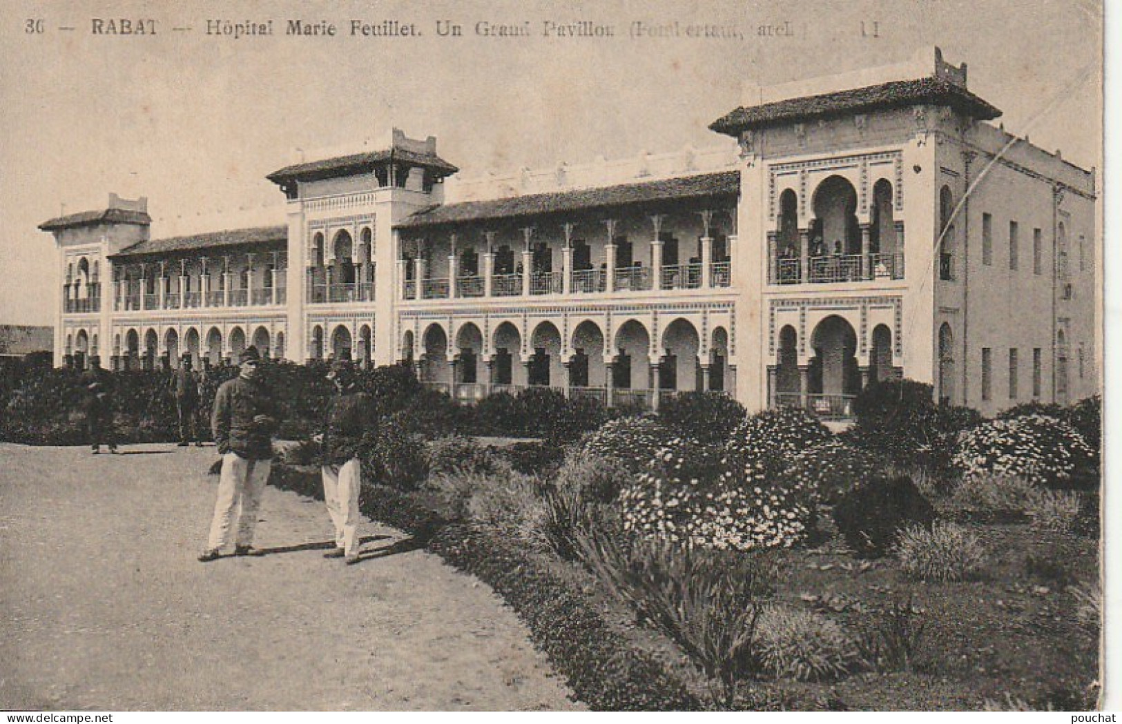 ZA 17- RABAT ( MAROC ) - HOPITAL MARIE FEUILLET - UN GRAND PAVILLON - FOMBERTAUT , ARCHITECTE - 2 SCANS - Rabat