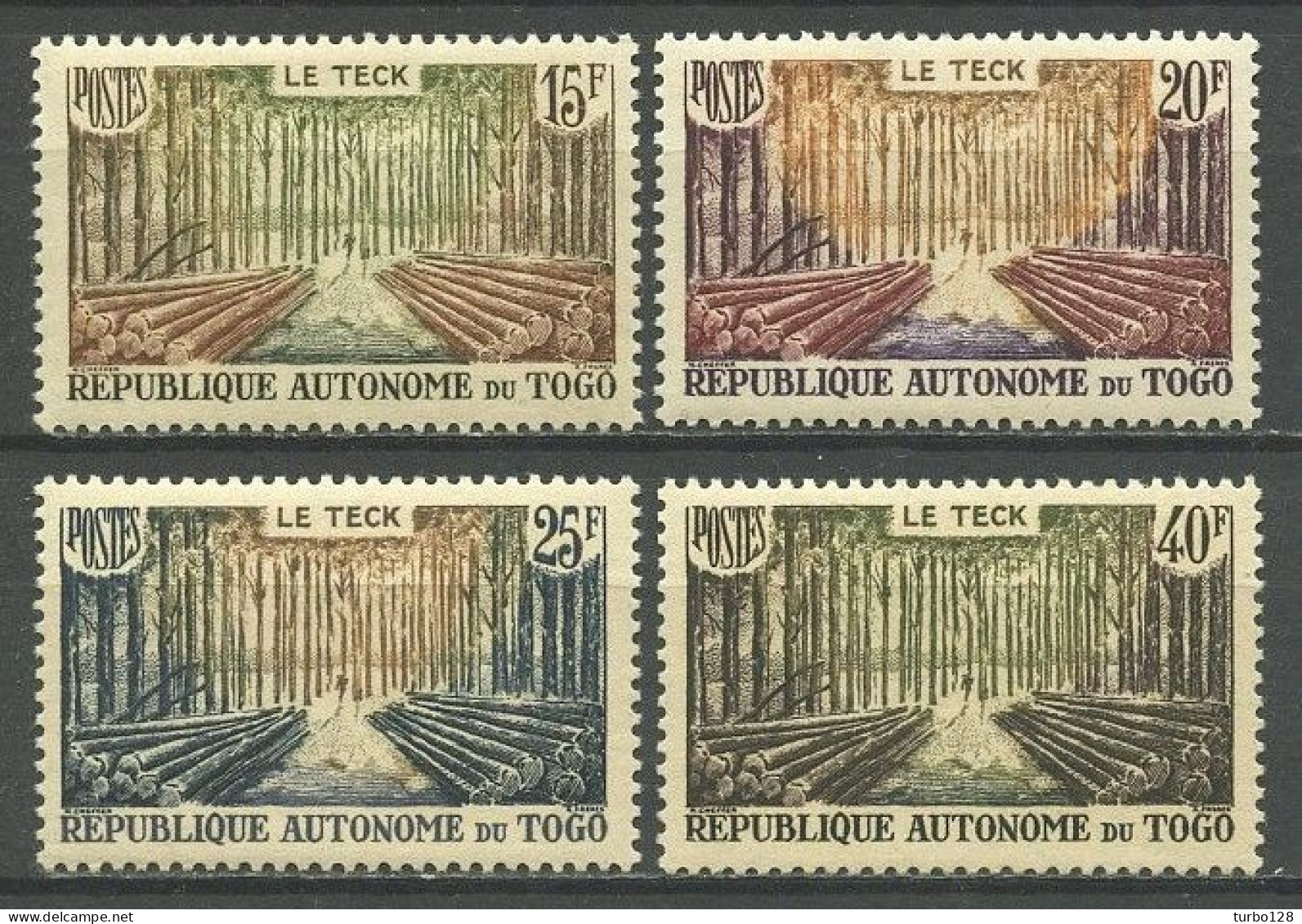 TOGO 1957 N° 271/274 * Neufs MH Infime Trace De Charnière TTB C 4.70 € Le Teck Forêt Arbres Trees Bois - Unused Stamps