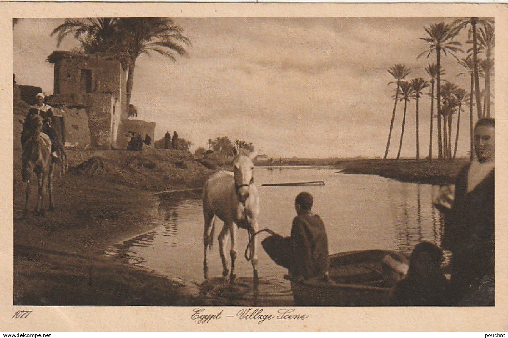 ZA 17- EGYPT - VILLAGE SCENE - ANIMATION - EDIT. LEHNERT & LANDROCK , CAIRO -  2 SCANS - Autres & Non Classés